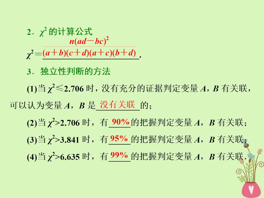 高中数学第三章统计案例2独立性检验课件北师大版选修23_第4页