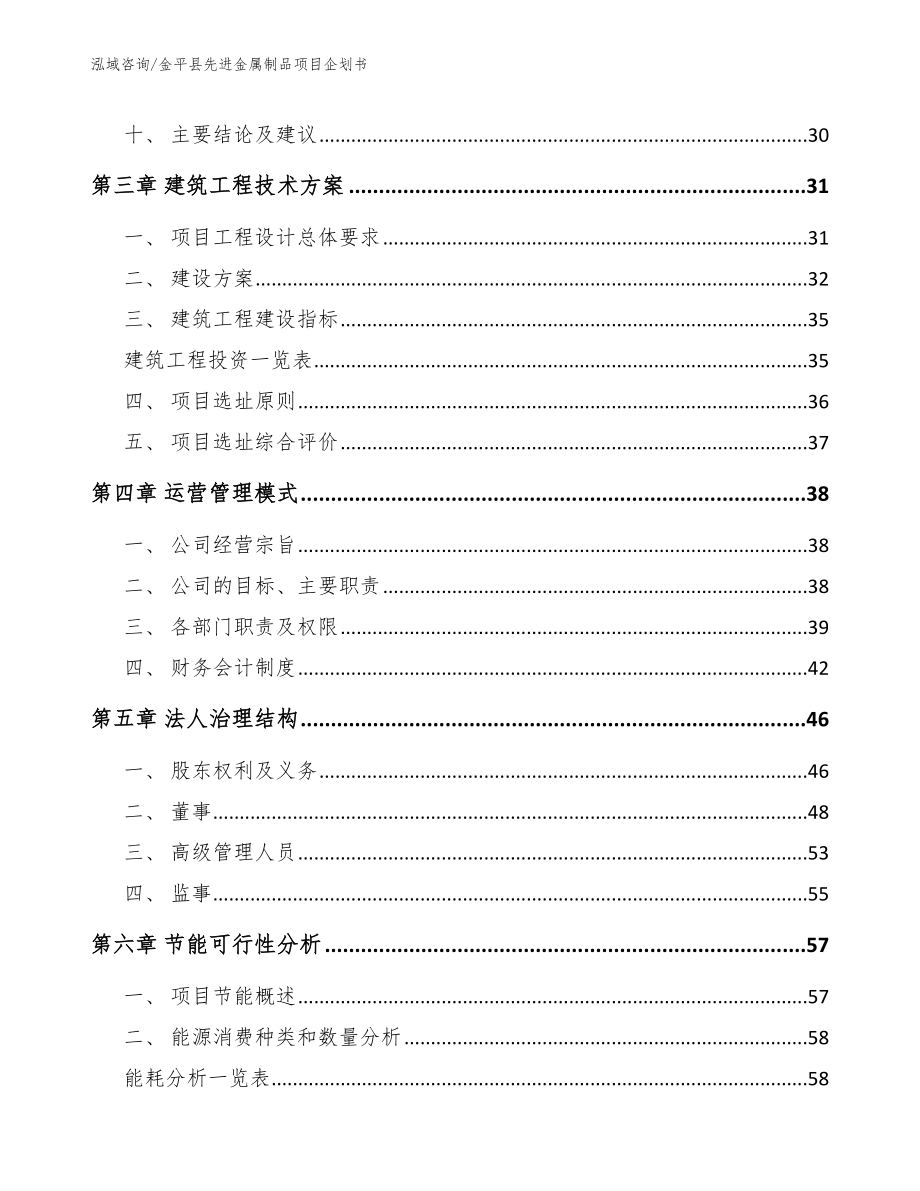 金平县先进金属制品项目企划书（范文）_第4页
