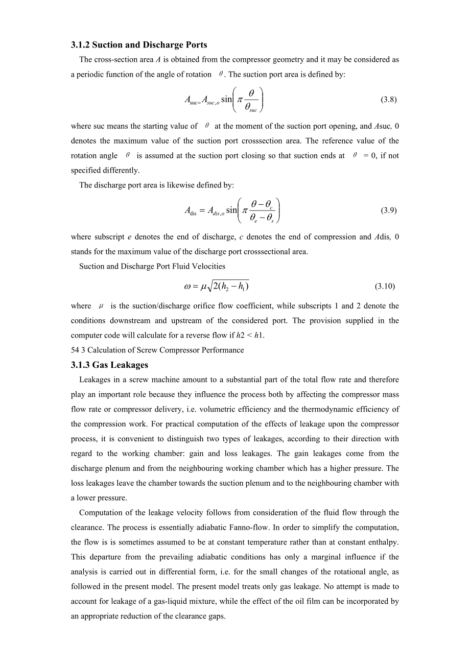 螺杆压缩机性能的计算吸入室中占主导地位外文文献翻译@中英文翻译@外文翻译_第3页