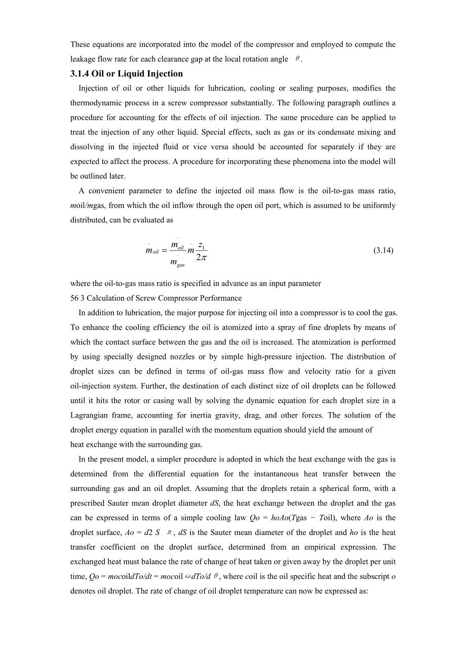 螺杆压缩机性能的计算吸入室中占主导地位外文文献翻译@中英文翻译@外文翻译_第5页