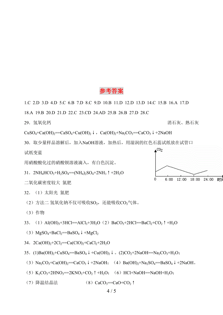 第十一单元盐化肥练习题及答案_第4页