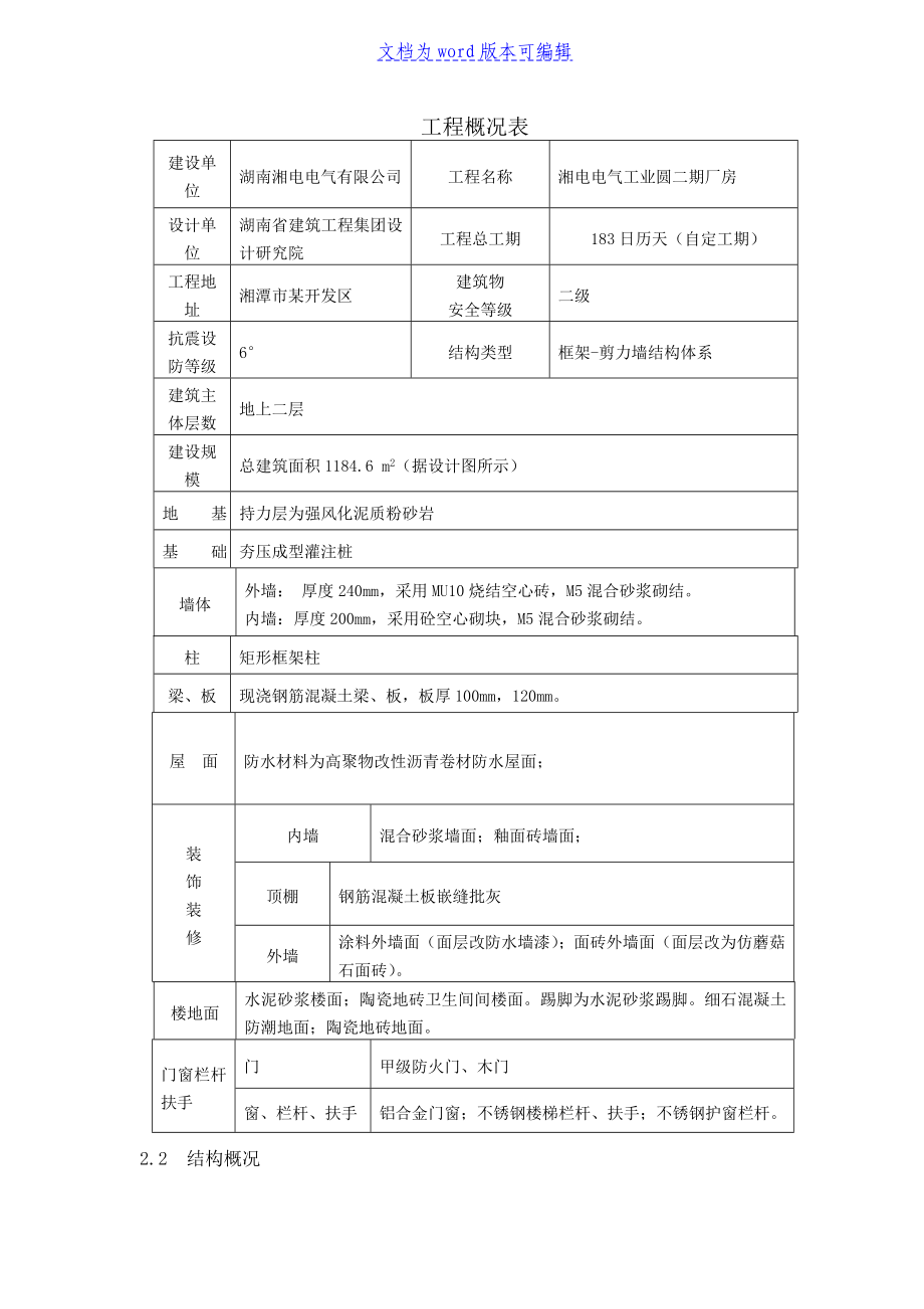 某工业园二期厂房施工组织设计_第2页