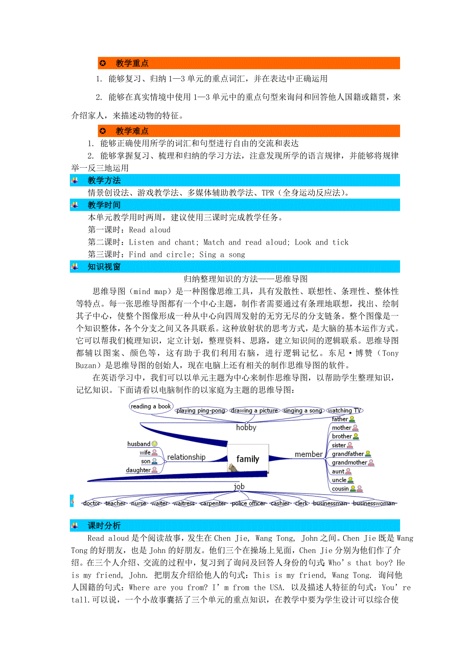 三年级英语下册 Recycle 1教案 人教PEP版_第2页