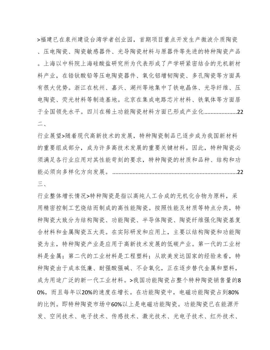 大连关于成立特种陶瓷制品公司可行性研究报告(DOC 77页)_第5页