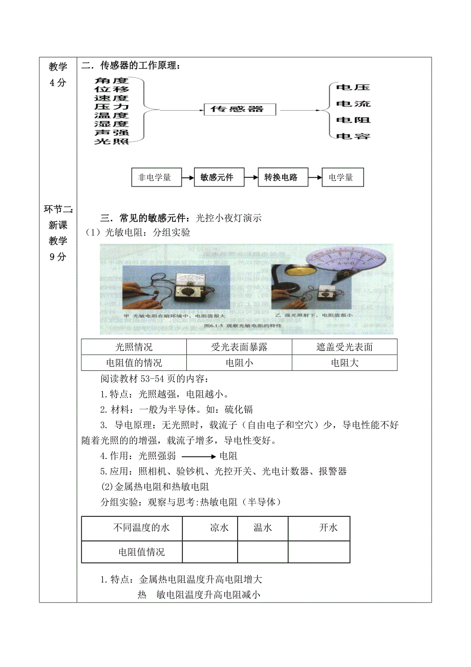 精选传感器及其工作原理教学设计学案_第3页