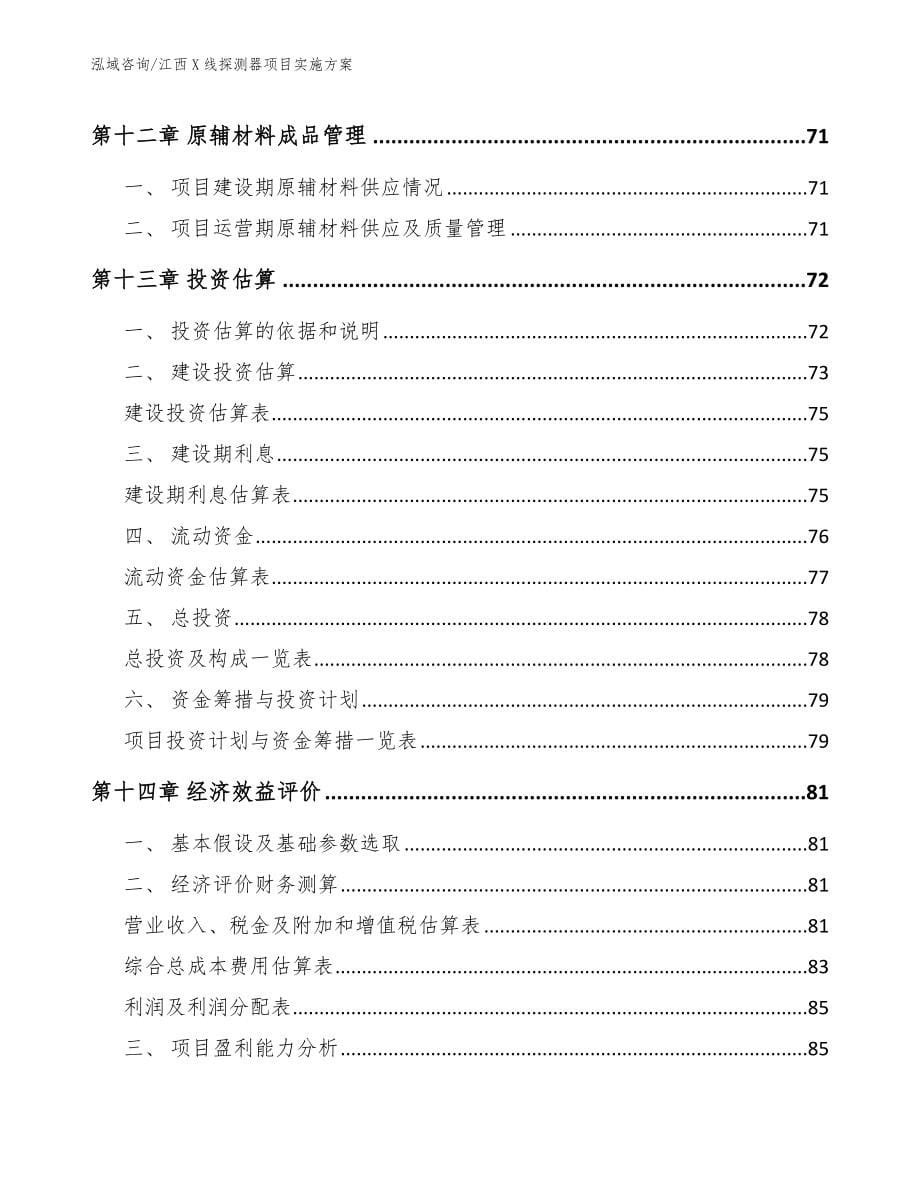 江西X线探测器项目实施方案【模板参考】_第5页