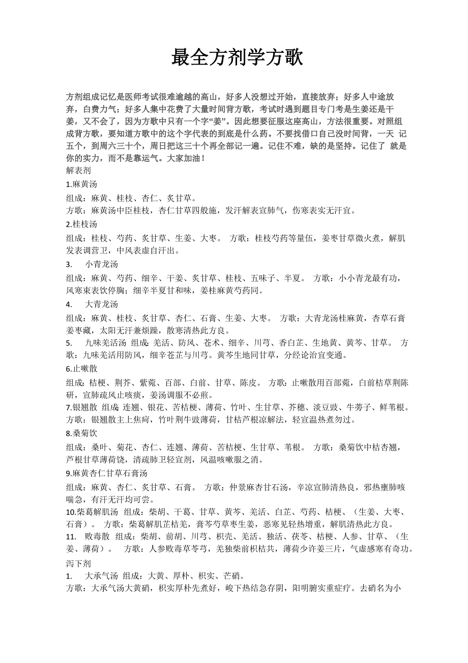 最全方剂学方歌_第1页