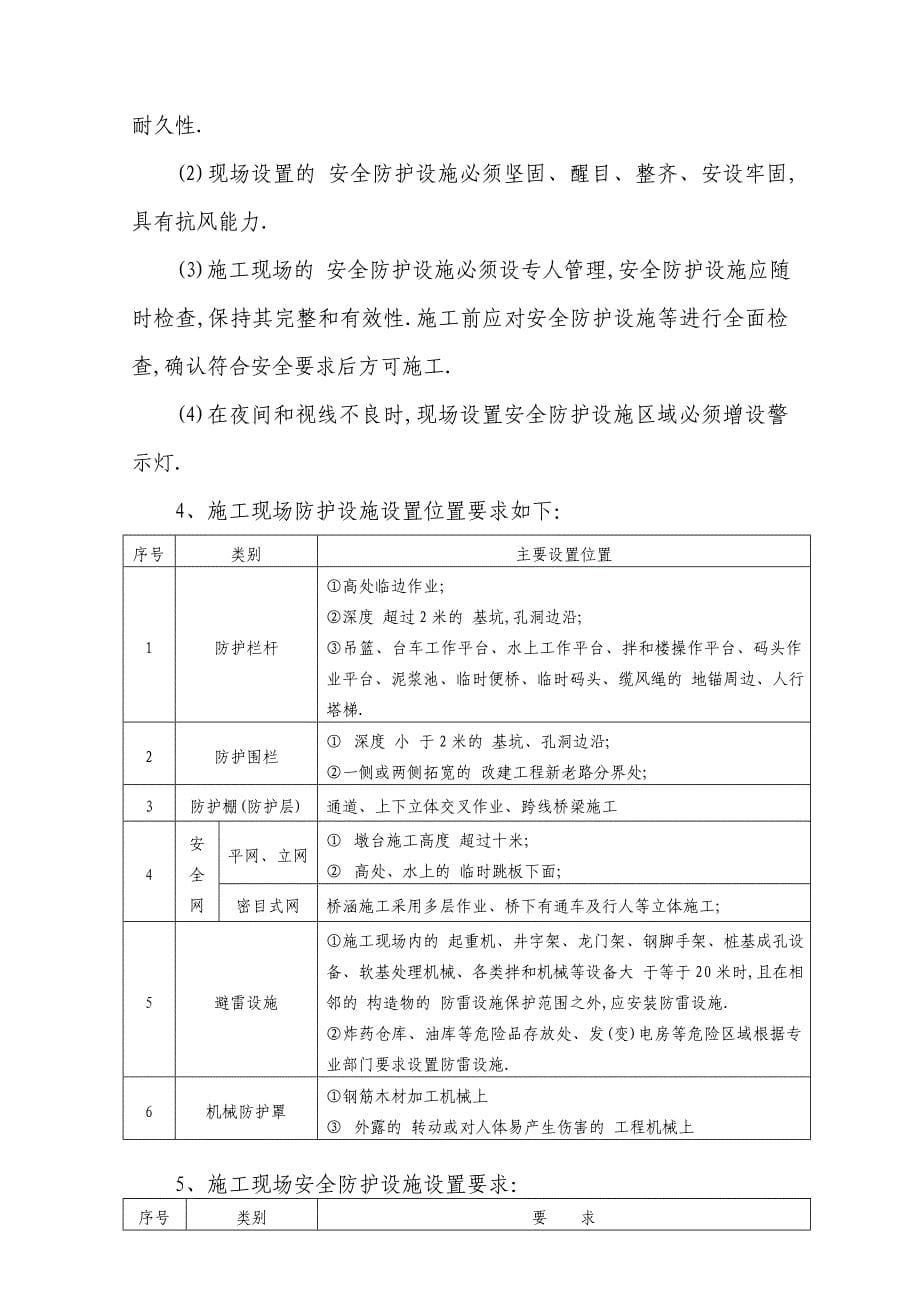 施工现场安全标志和安全防护设施设置规定（全面）_第5页