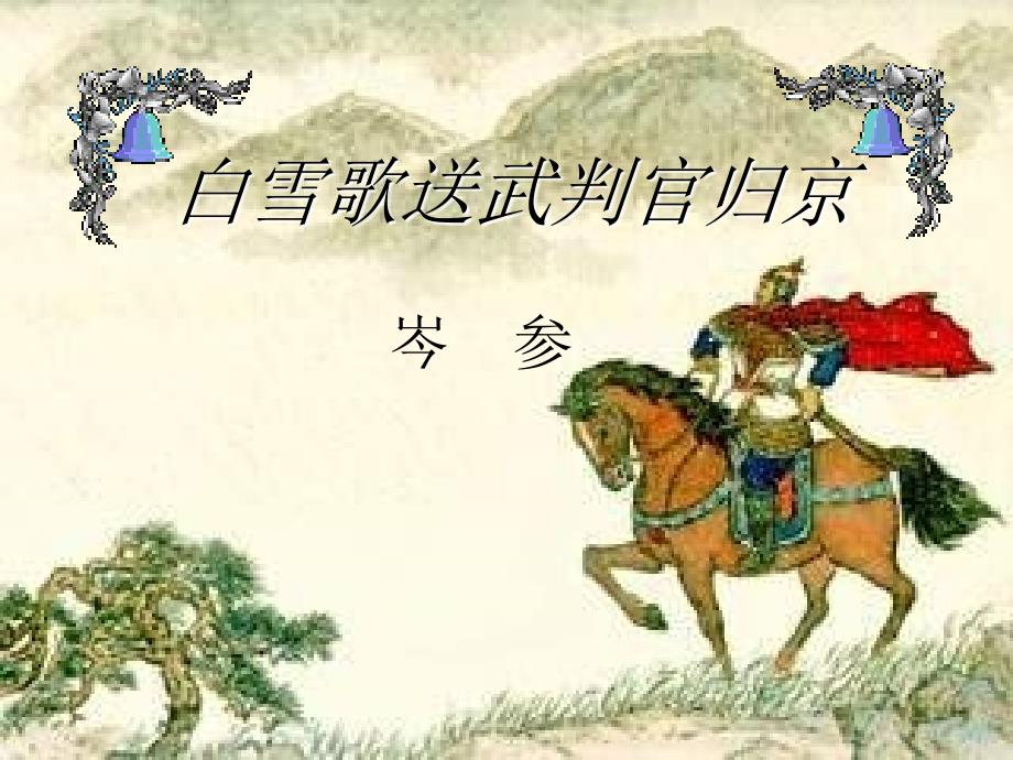 八年级语文白雪歌送武判官归京.ppt_第1页