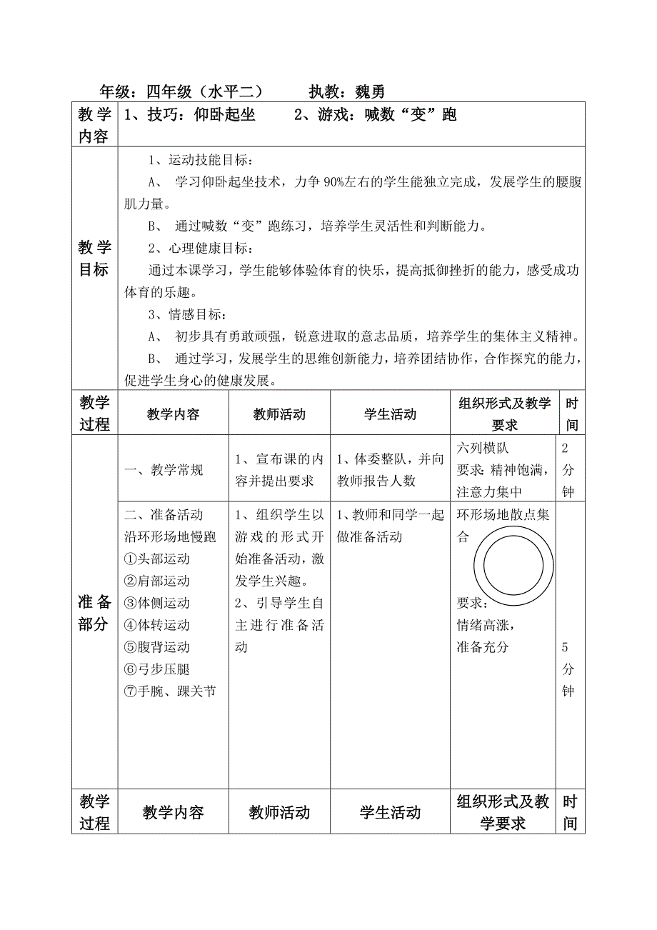 小学体育仰卧起坐优质课教案_第2页