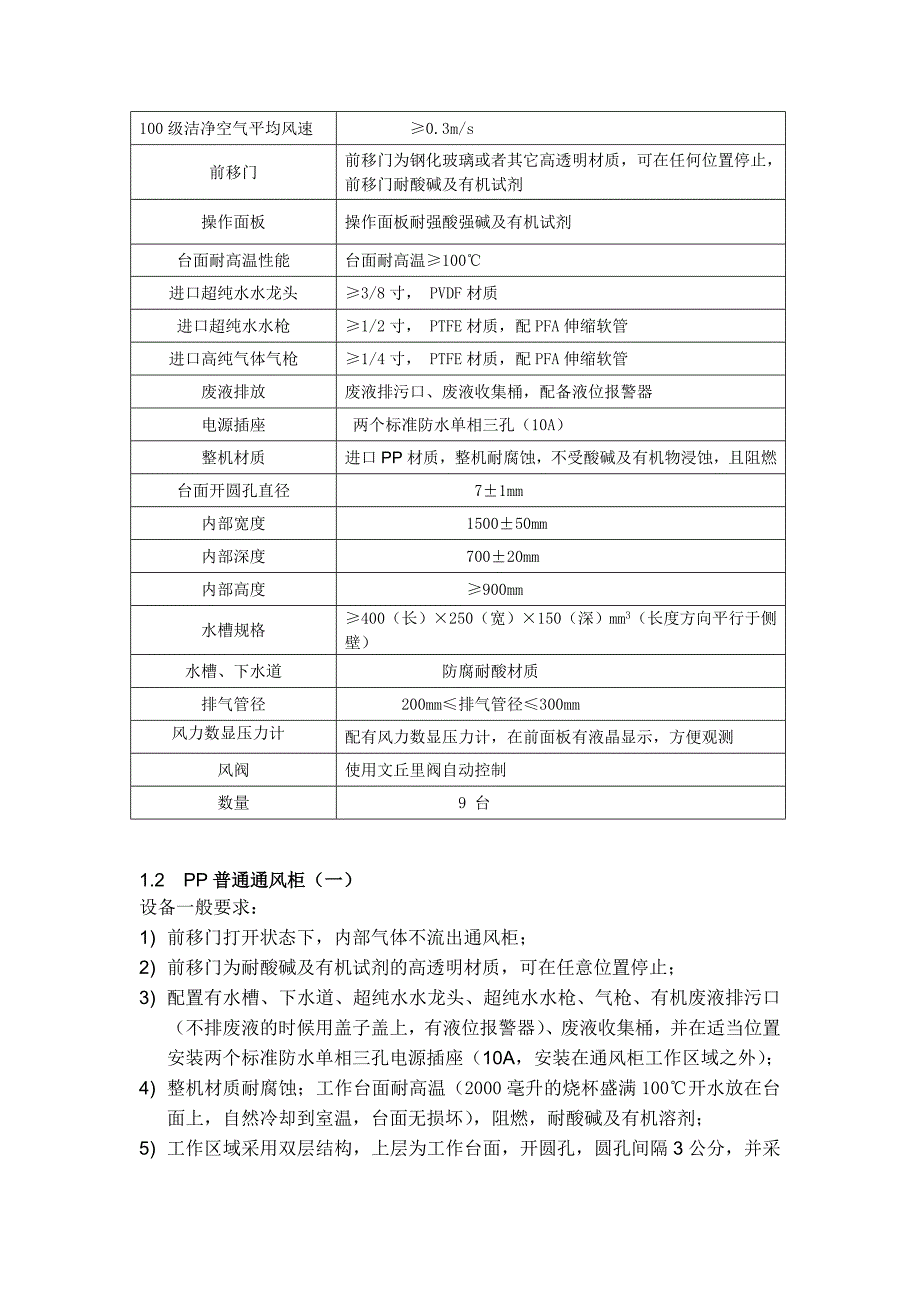 ZL-PP-01PP通风柜技术协议_第2页