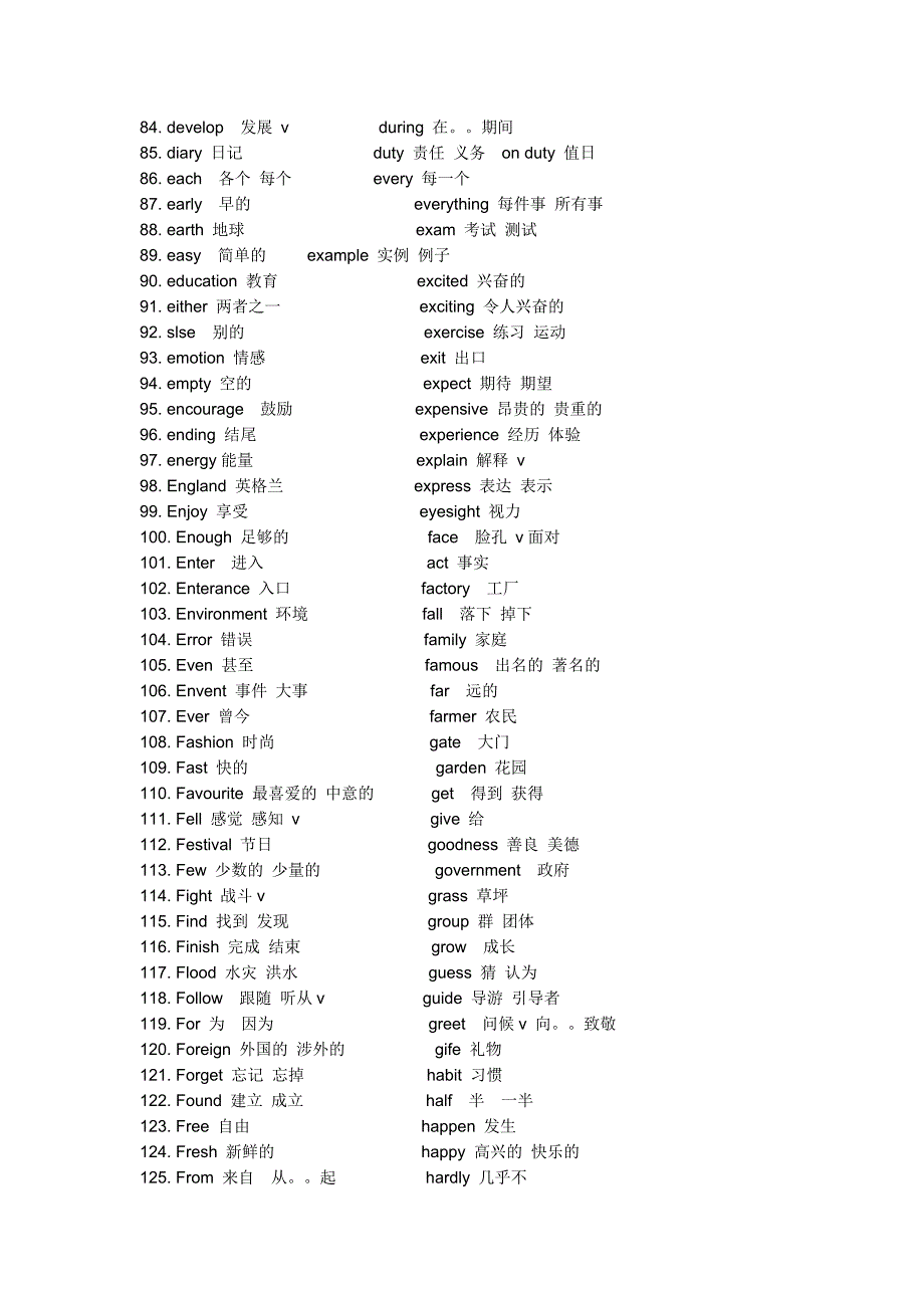 中考重点词汇_第3页