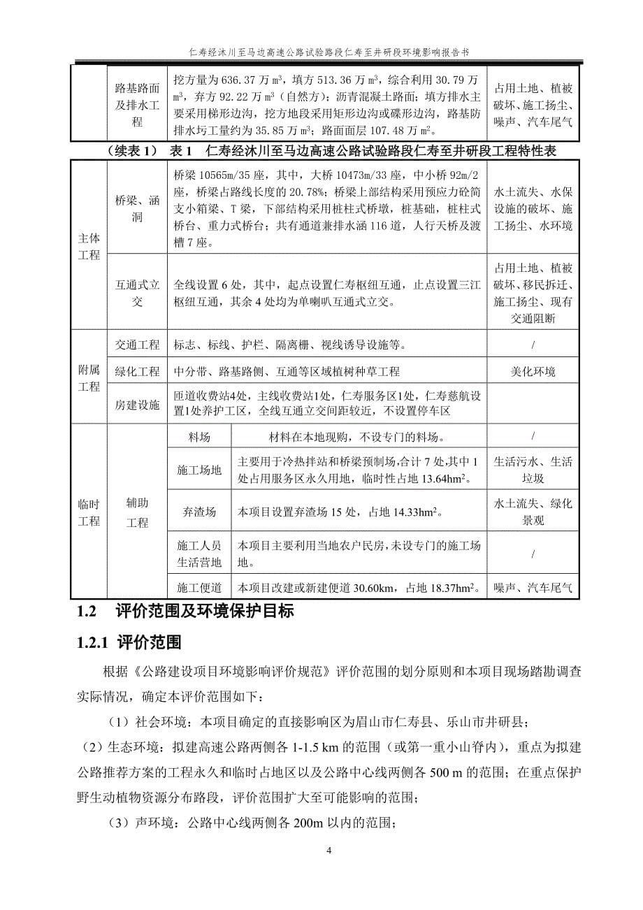 仁寿经沐川至马边高速公路试验段仁寿至井研段环境影响评价报告书.doc_第5页