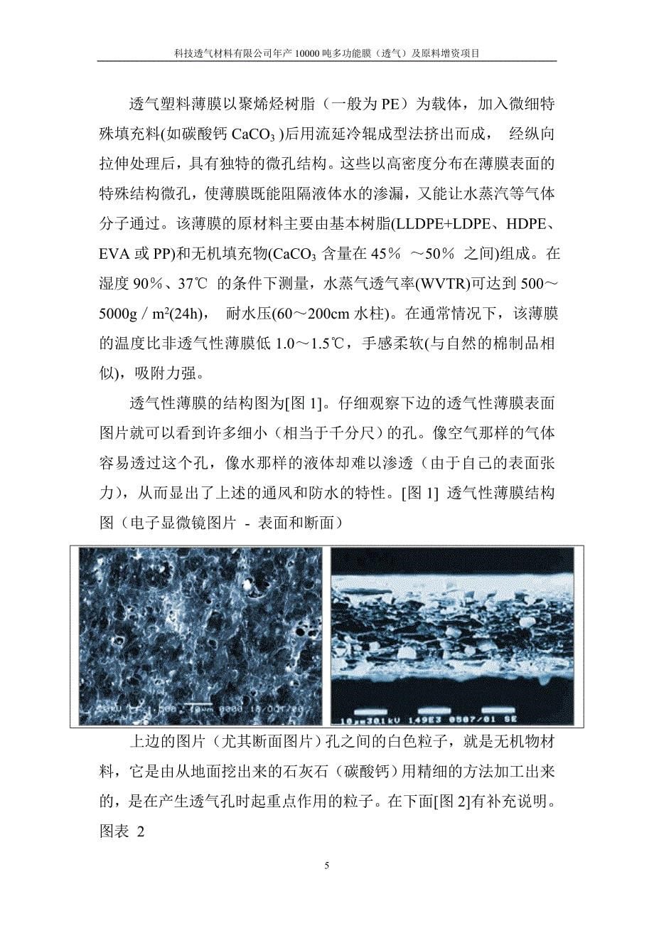 年产10000吨多功能膜透气及原料增资项目可行性论证报告.doc_第5页