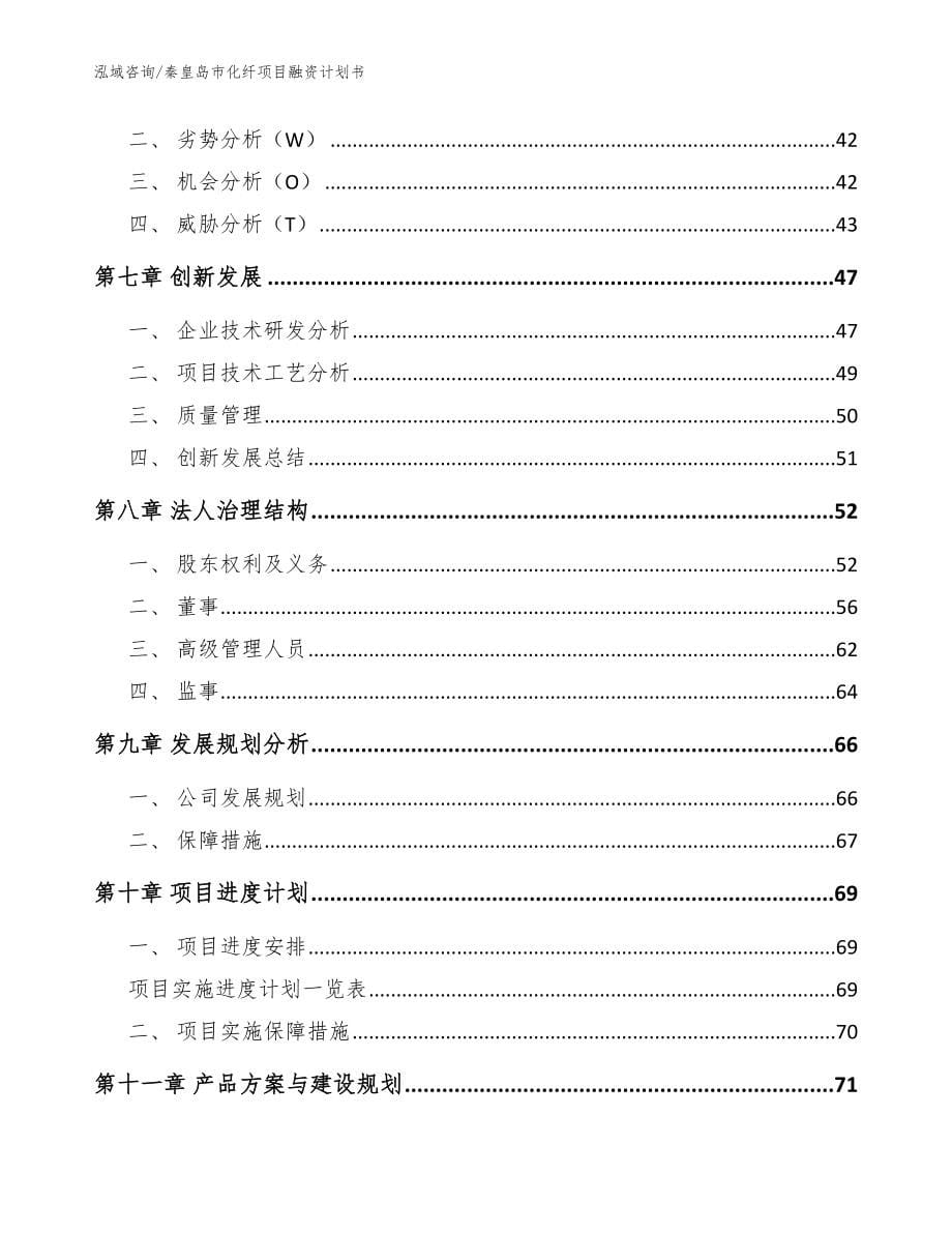 秦皇岛市化纤项目融资计划书【模板范文】_第5页