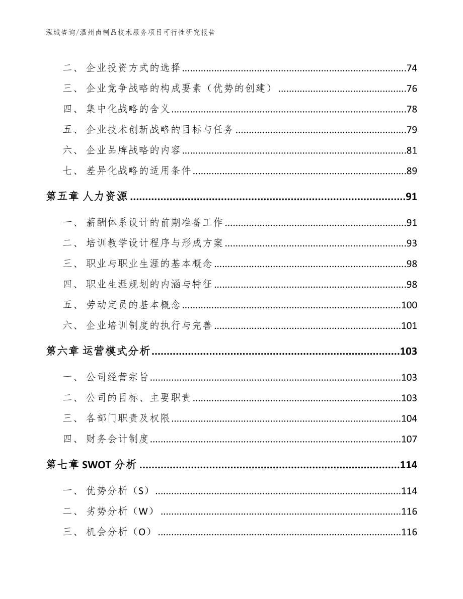 温州卤制品技术服务项目可行性研究报告_第5页