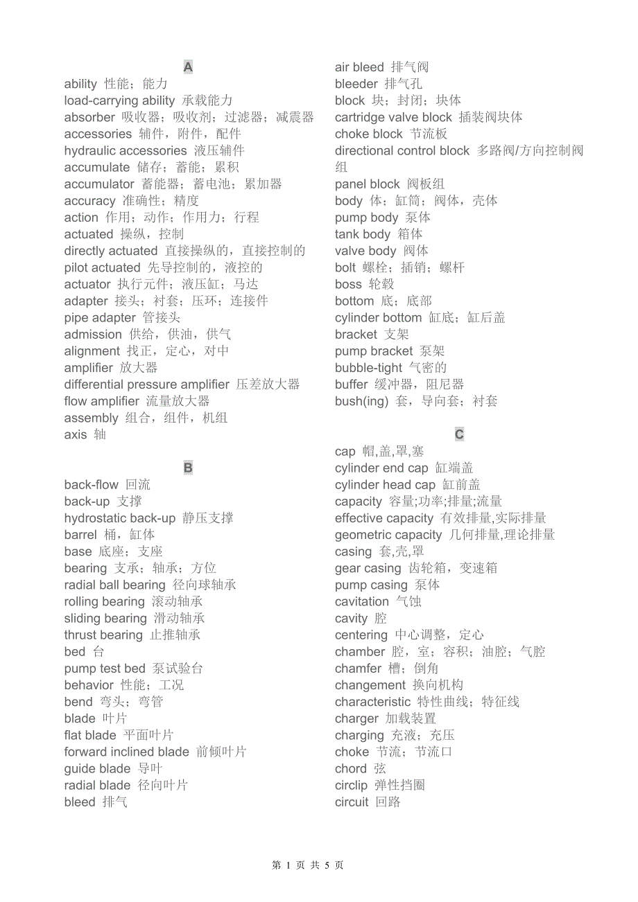 液压专业术语翻译.doc_第1页