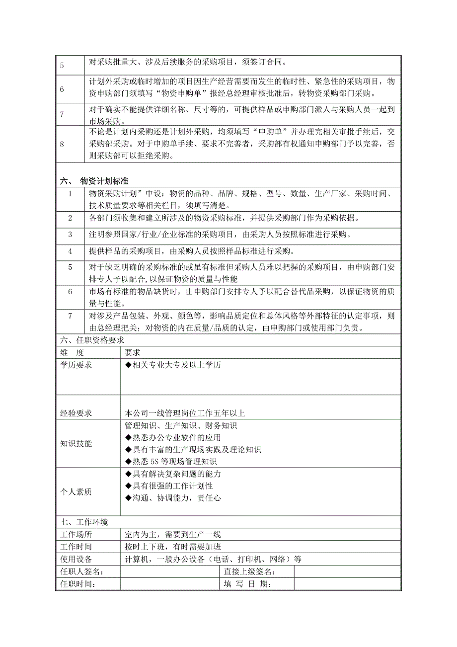 采购经理岗位职责说明书.doc_第2页