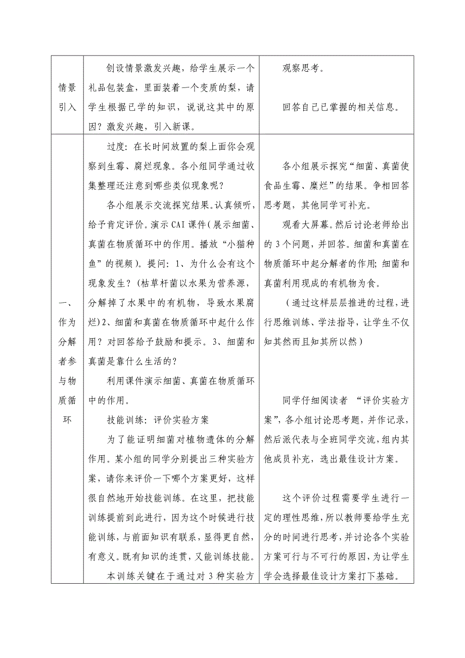 八年级上册第五章-细菌和真菌在自然界的作用(决赛课)教学案例_第2页