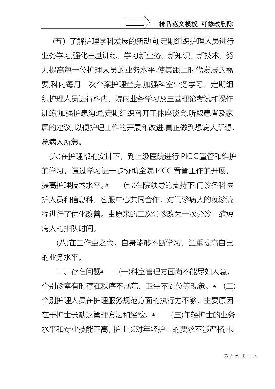 护士述职范文五篇_第2页