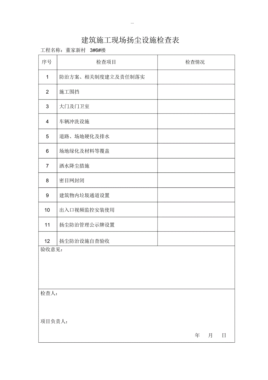 建筑施工现场扬尘整治检查表_第4页