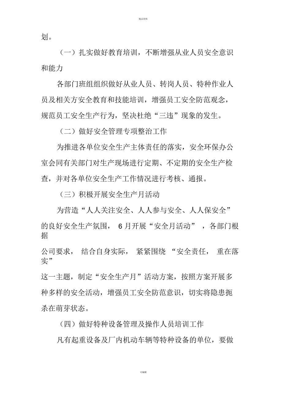 水泥公司安全生产委员会工作会议纪要一季度)_第5页