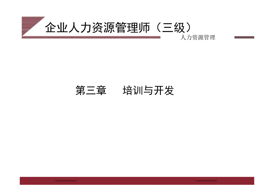 三级第三版培训与开发_第1页