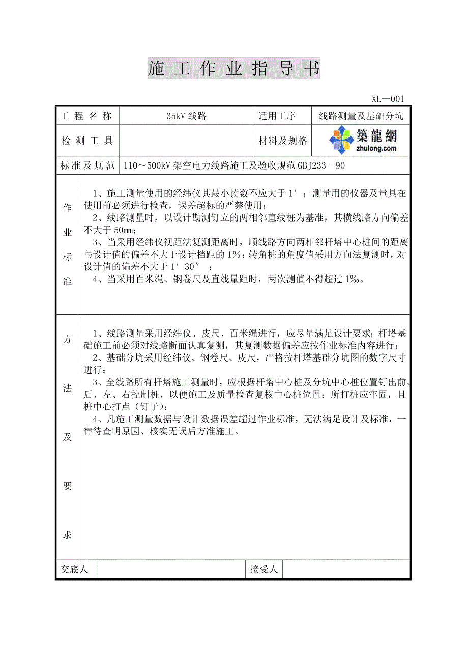 某35kv供电工程35kv架空电力线路作业指导书.doc_第1页