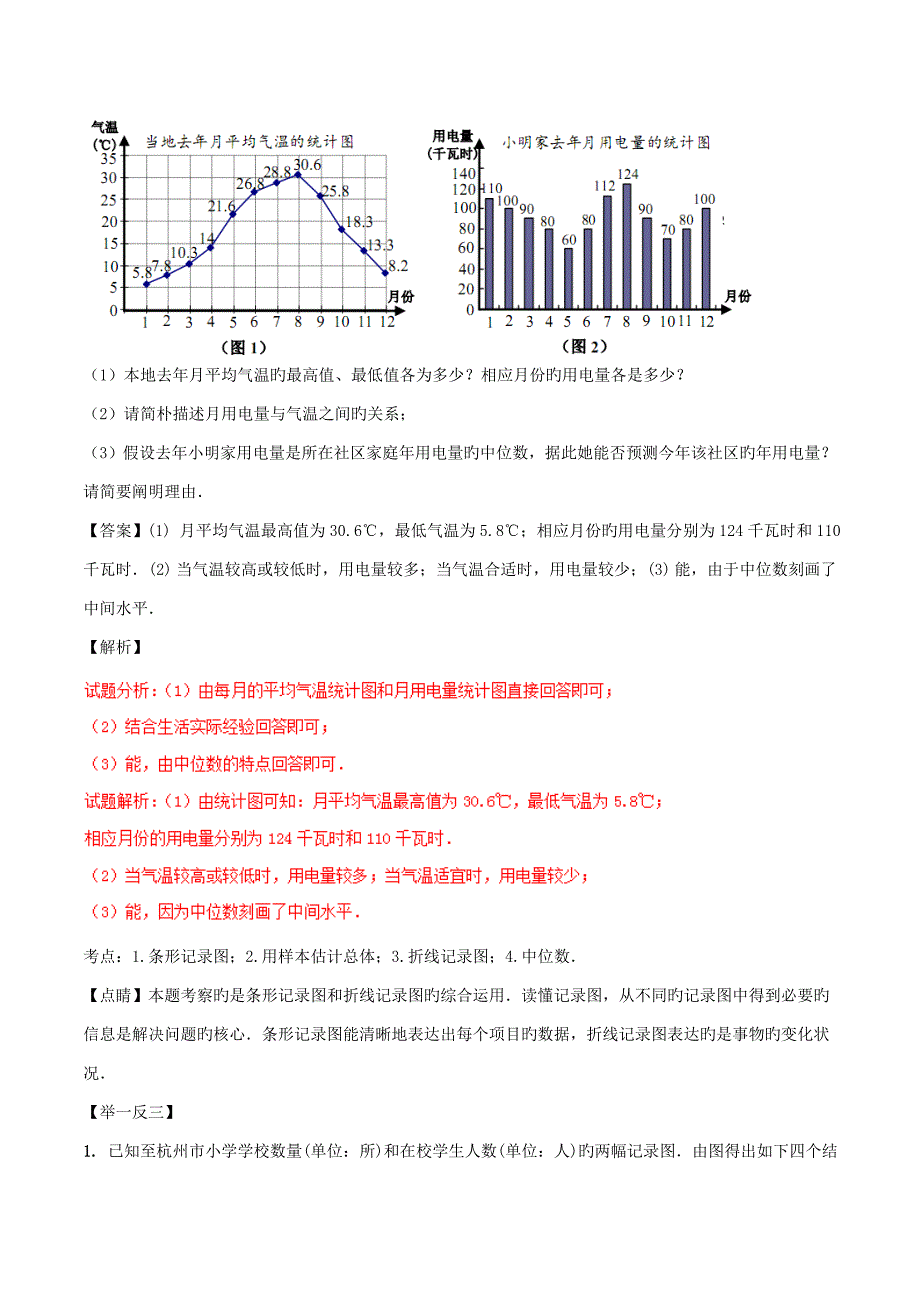 中考数学考点总动员系列专题19统计的应用（含解析）_第2页