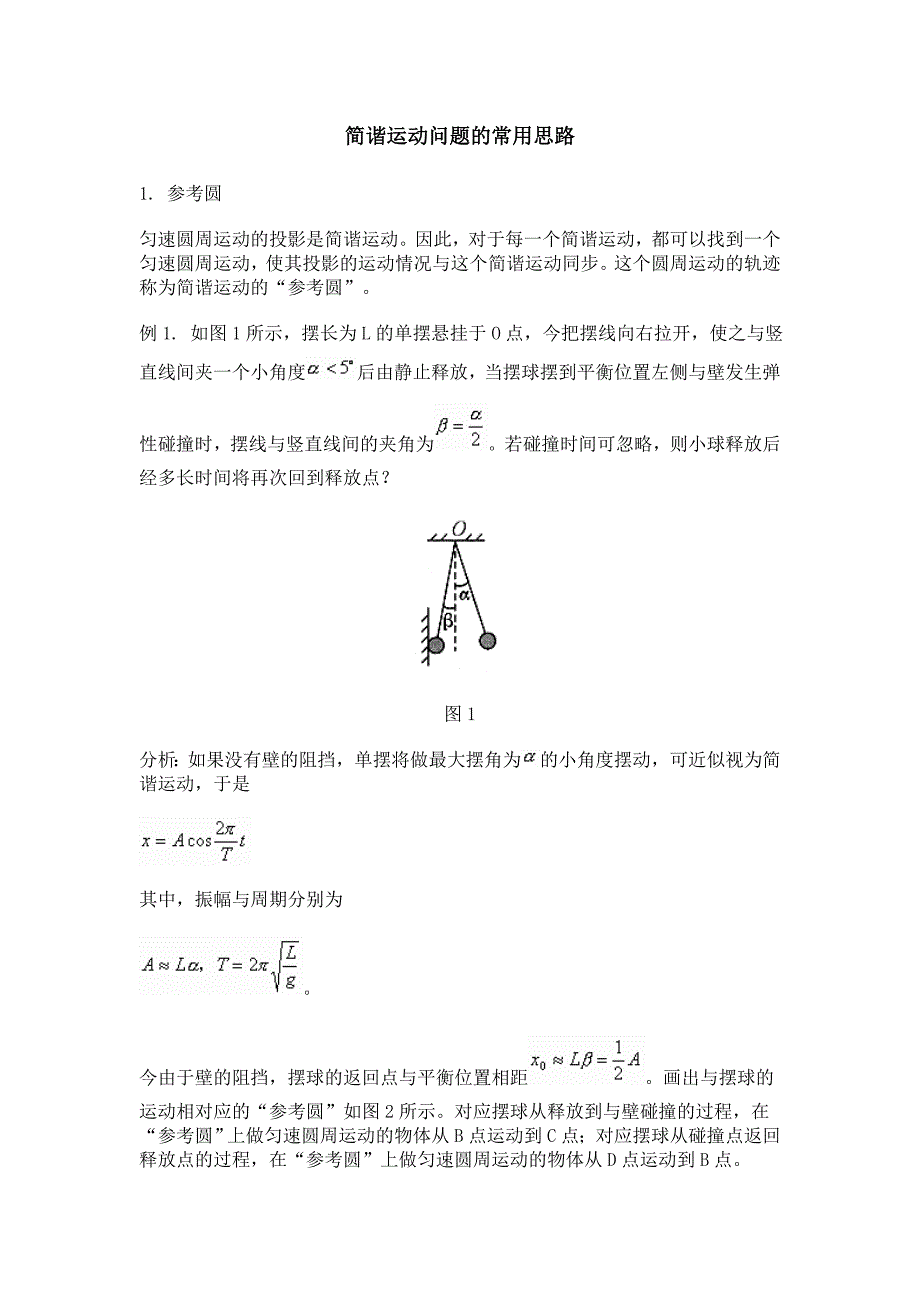 简谐运动问题的常用思路_第1页