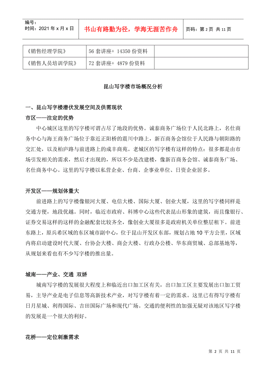 关于昆山写字楼市场概况分析_第2页