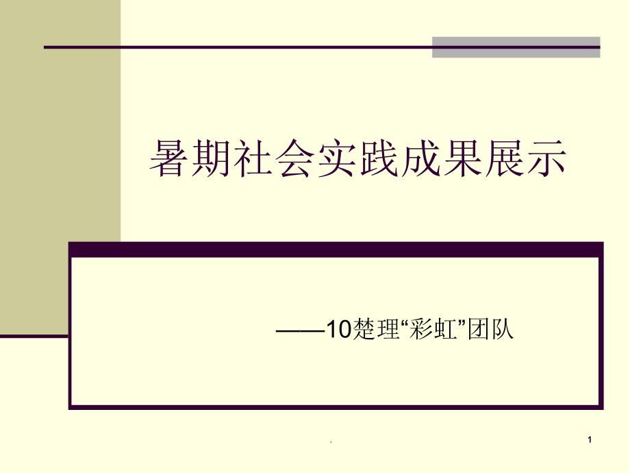 暑期社会实践成果展示文档资料_第1页