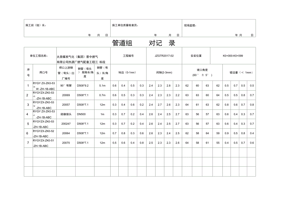 管道组对记录_第2页