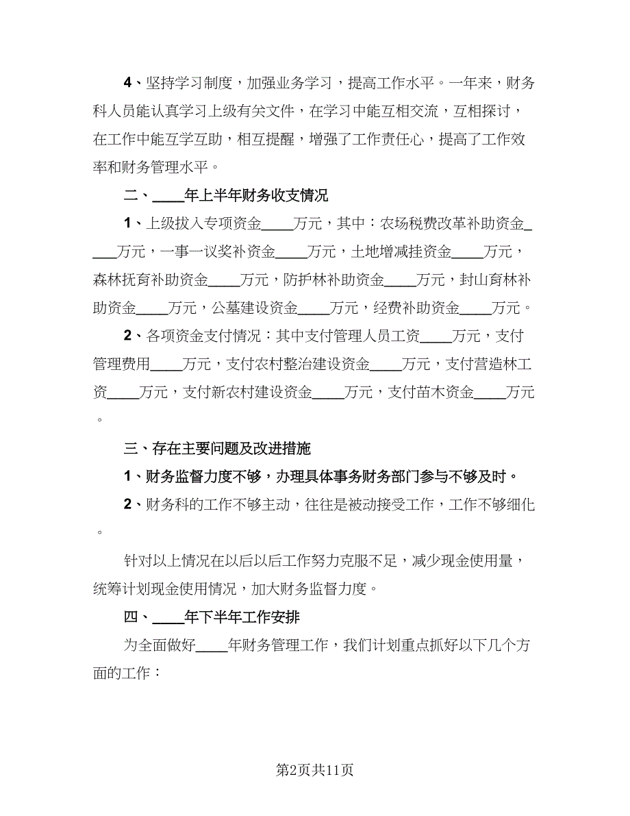 村级财务上半年工作总结模板（4篇）.doc_第2页