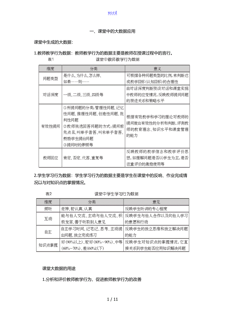 课堂中地大数据的全应用的_第1页