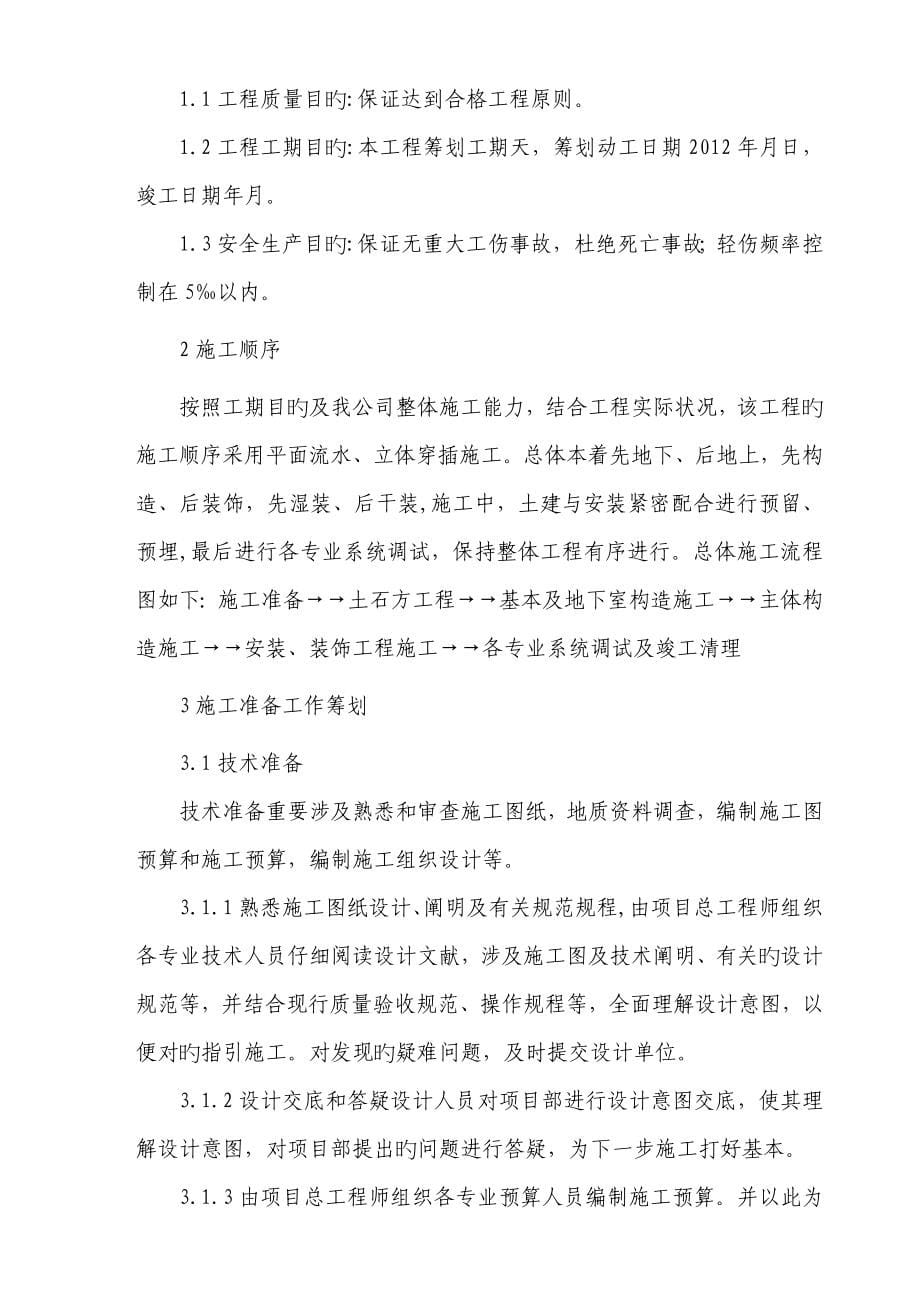 湖南高层小区关键工程综合施工组织设计重点技术标_第5页