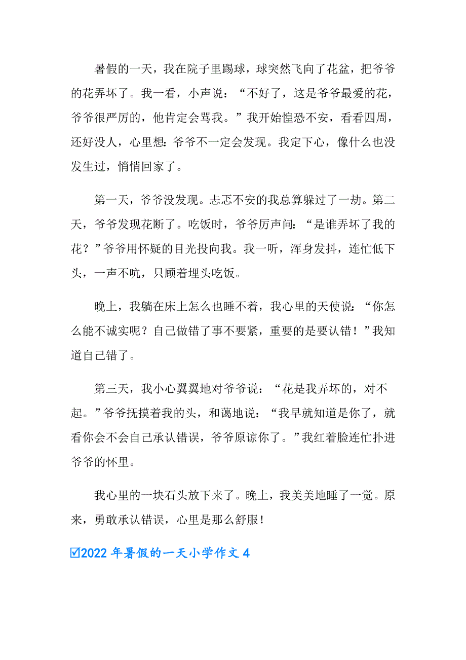 2022年暑假的一天小学作文_第3页