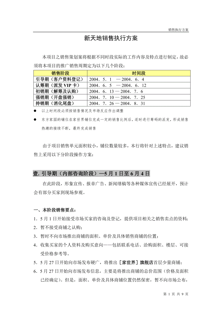 新天地销售执行方案_第1页