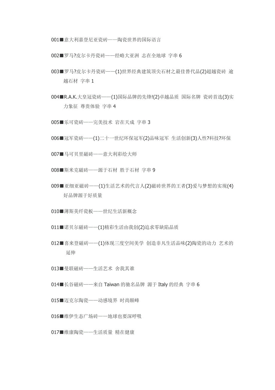 陶瓷洁具品牌优秀广告语_第1页