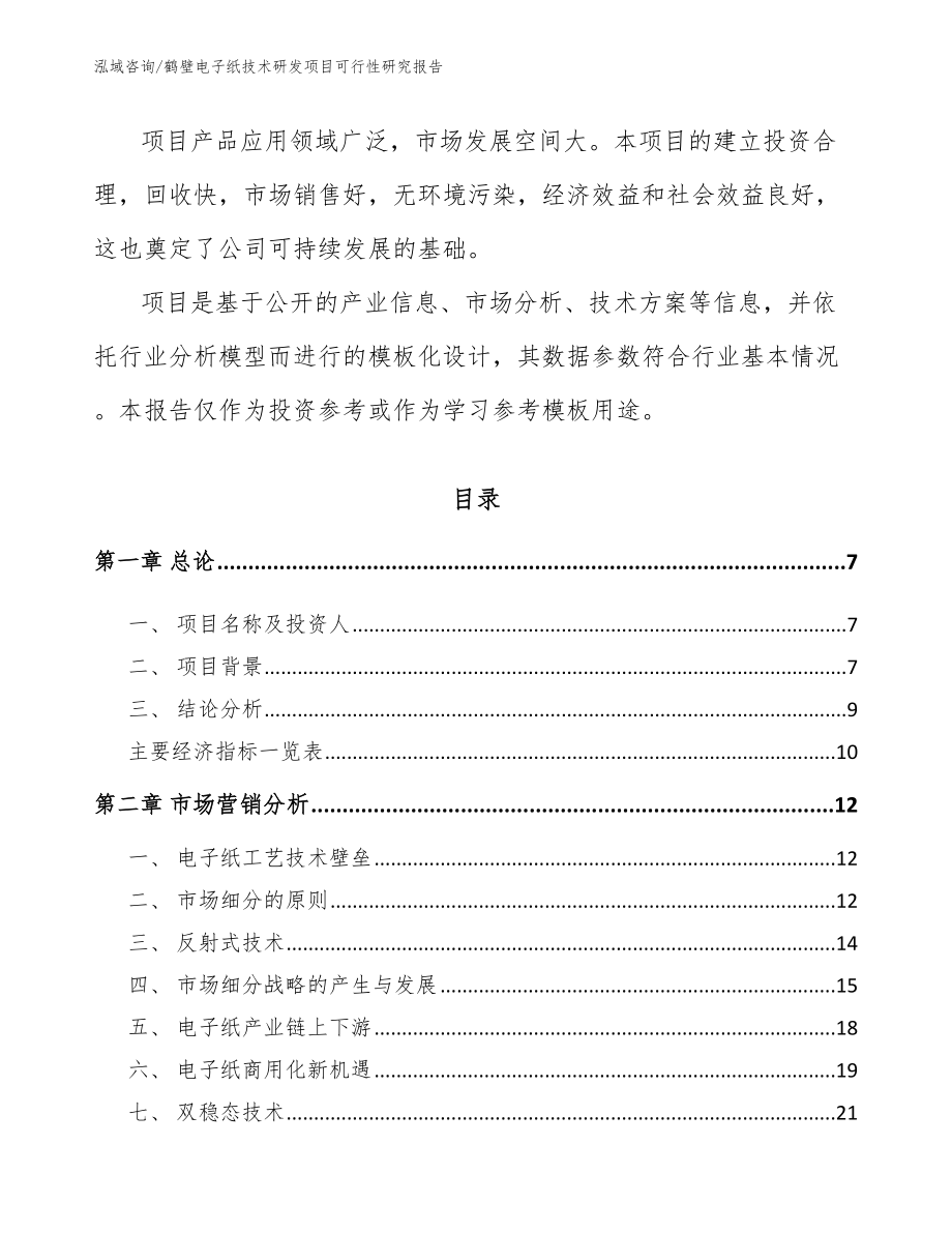 鹤壁电子纸技术研发项目可行性研究报告模板范文_第3页