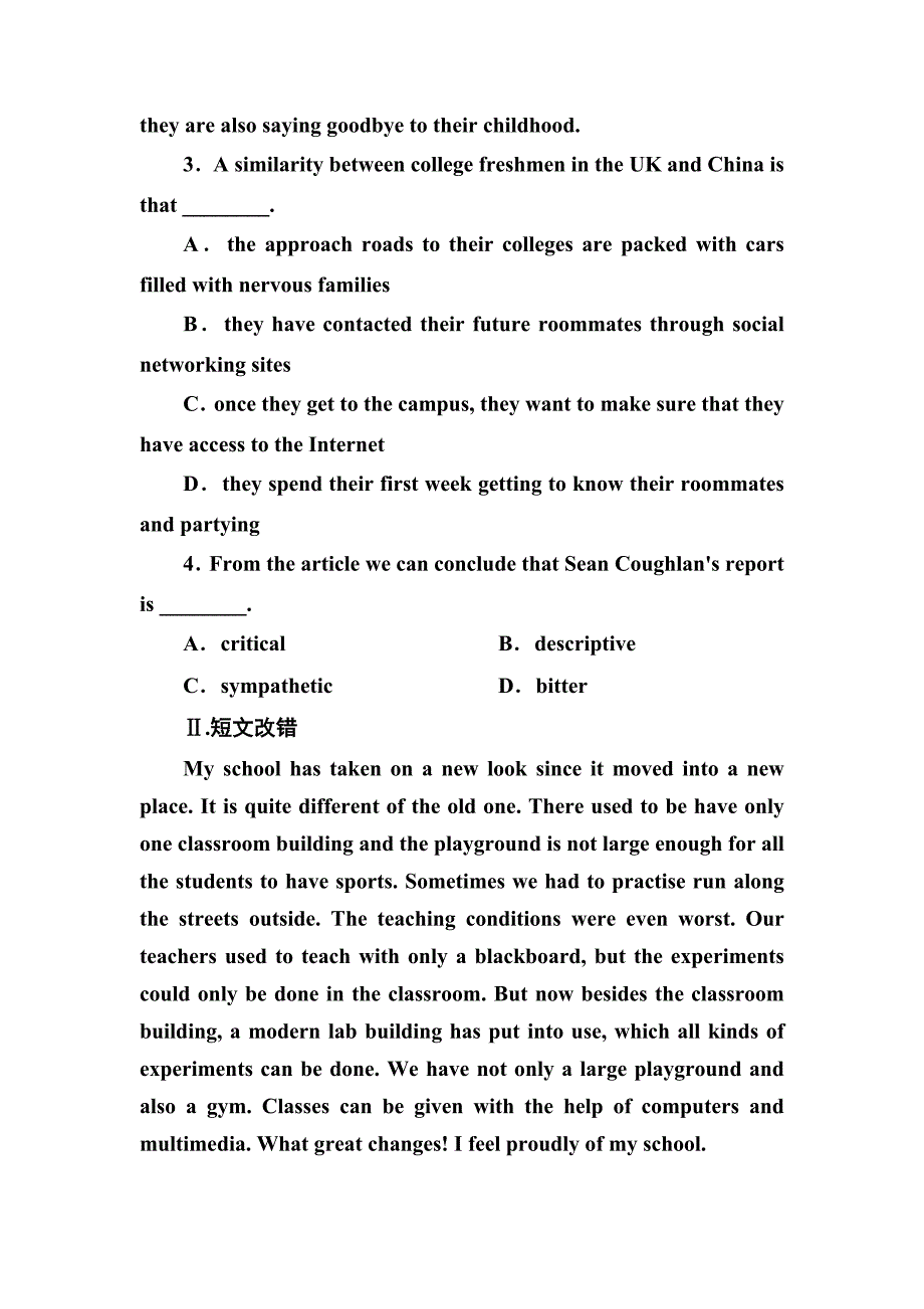 吉林省梅河口五中高二英语必修五课后练习.：Unit44精修版_第3页