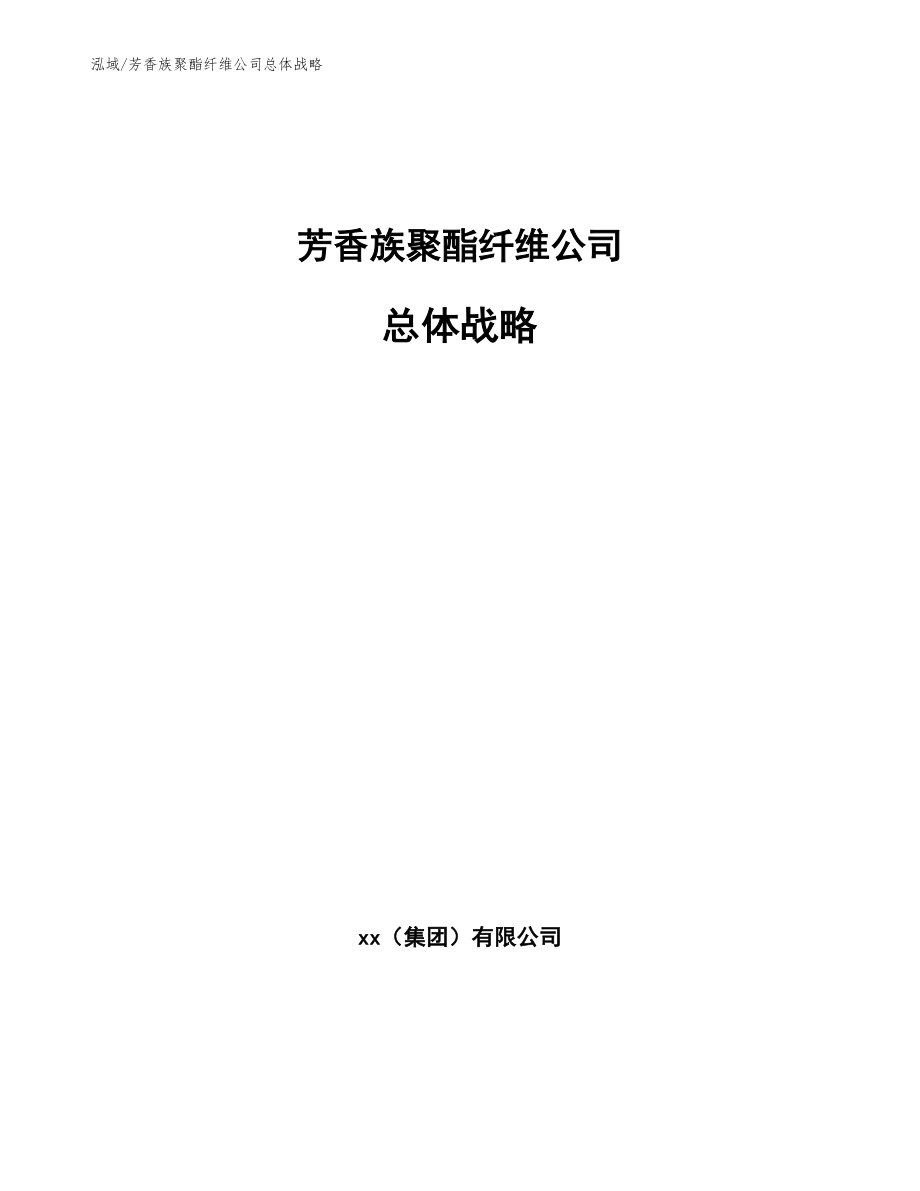 芳香族聚酯纤维公司总体战略_第1页