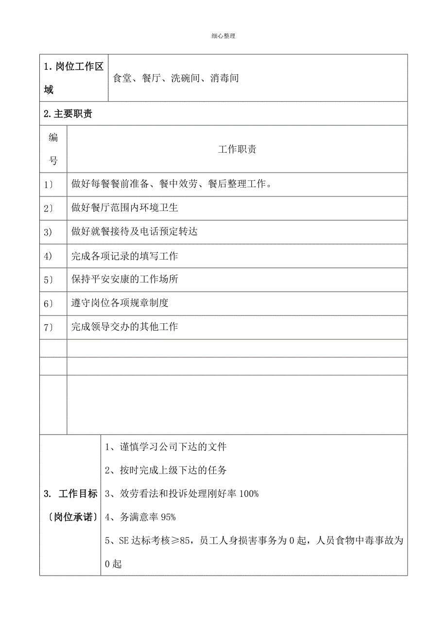 餐厅服务员位描述_第3页