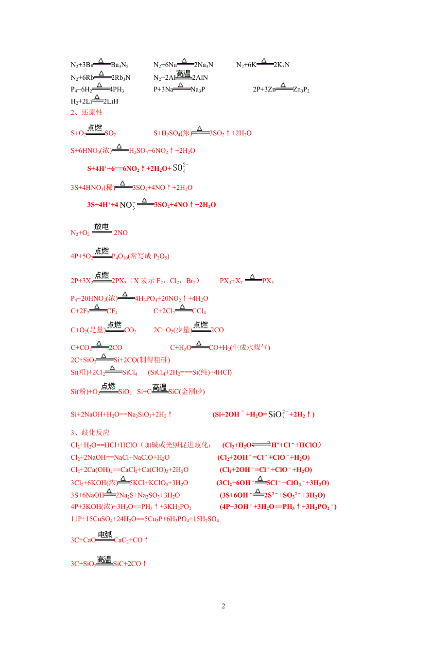 高中化学方程式(无敌超级总结).doc_第2页