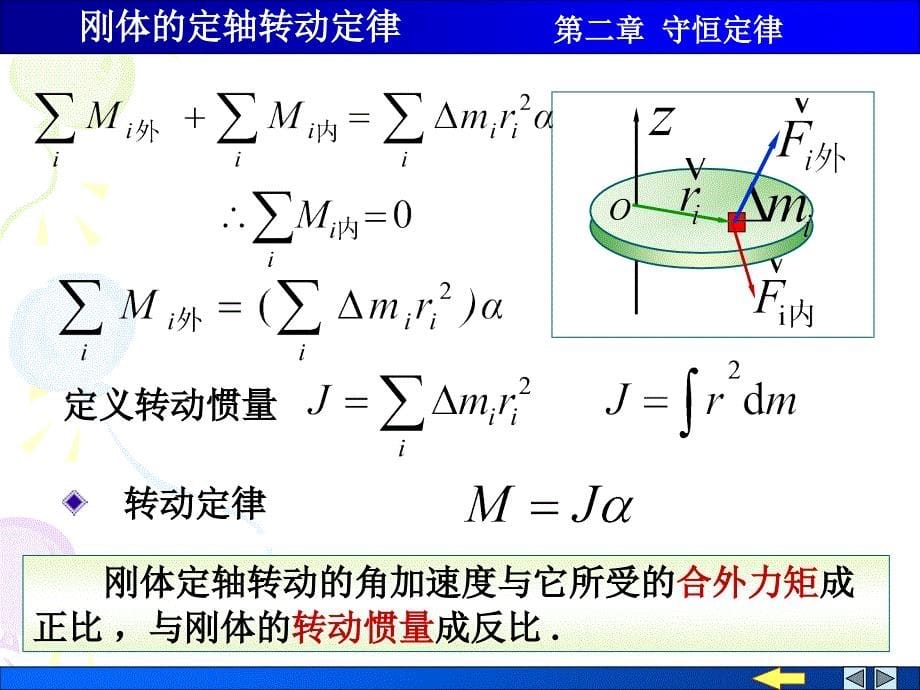 物理PPT课件2.91刚体的定轴转动力矩转动定律转动惯量_第5页