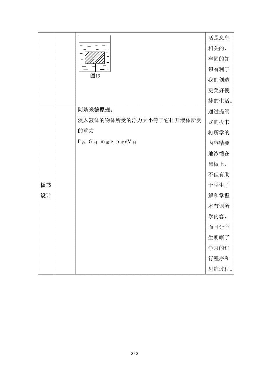 人教版物理八年级下册10.2阿基米德原理教案_第5页