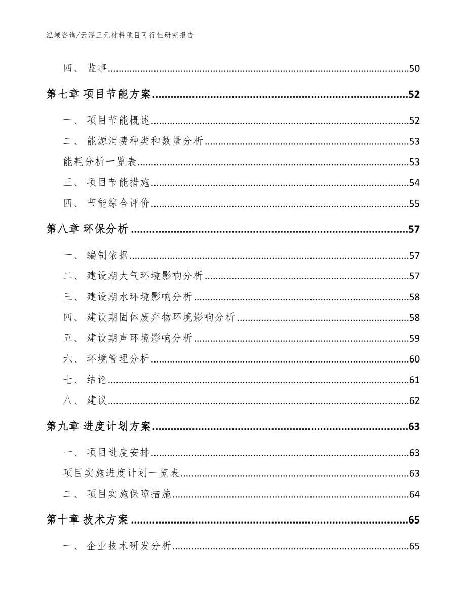 云浮三元材料项目可行性研究报告（模板范本）_第5页