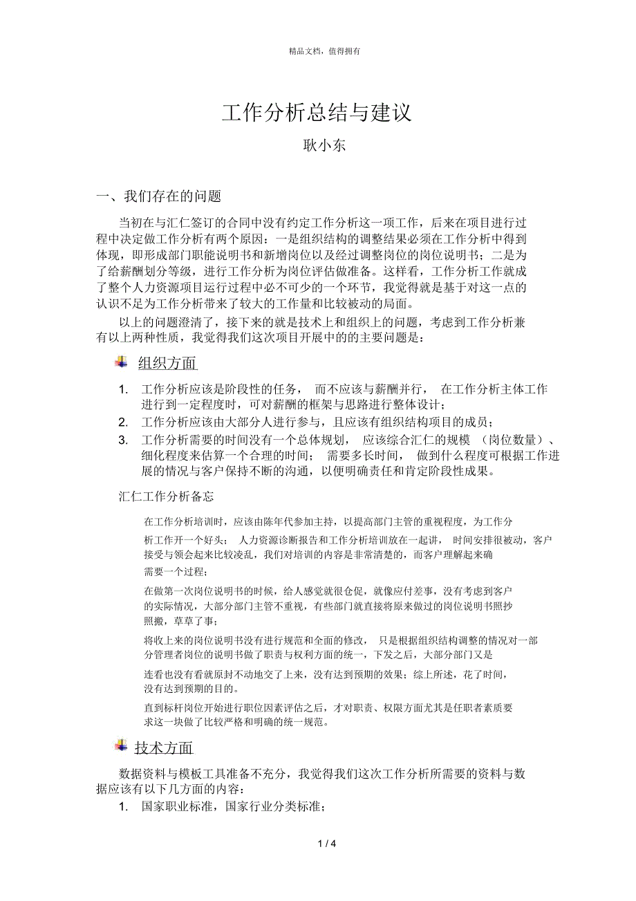 汇仁工作分析总结与建议020610_第1页