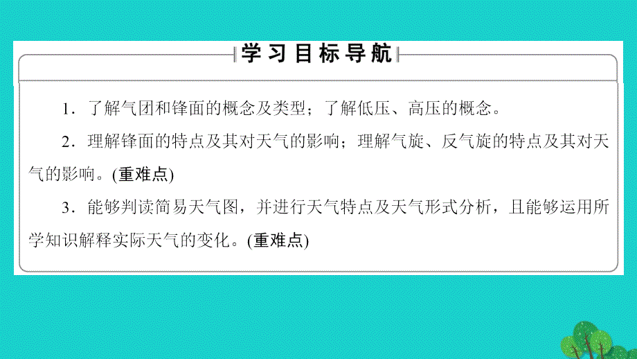 2016-2017学年高中地理第2章地球上的大气第3节常见天气系统课件新人教版必修1.ppt_第2页