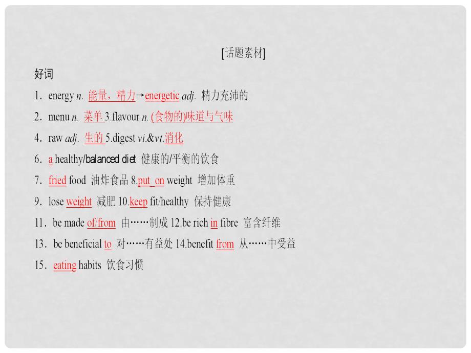 高考英语一轮复习 Module 3 Foreign Food课件 外研版选修8_第4页